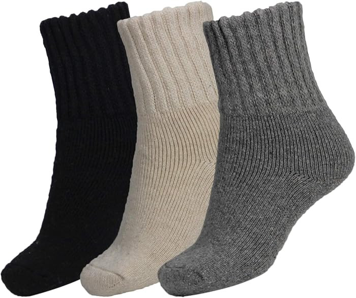 Fall Socks for Women Winter Solid Thick Warm Socks Wool Socks | Amazon (US)