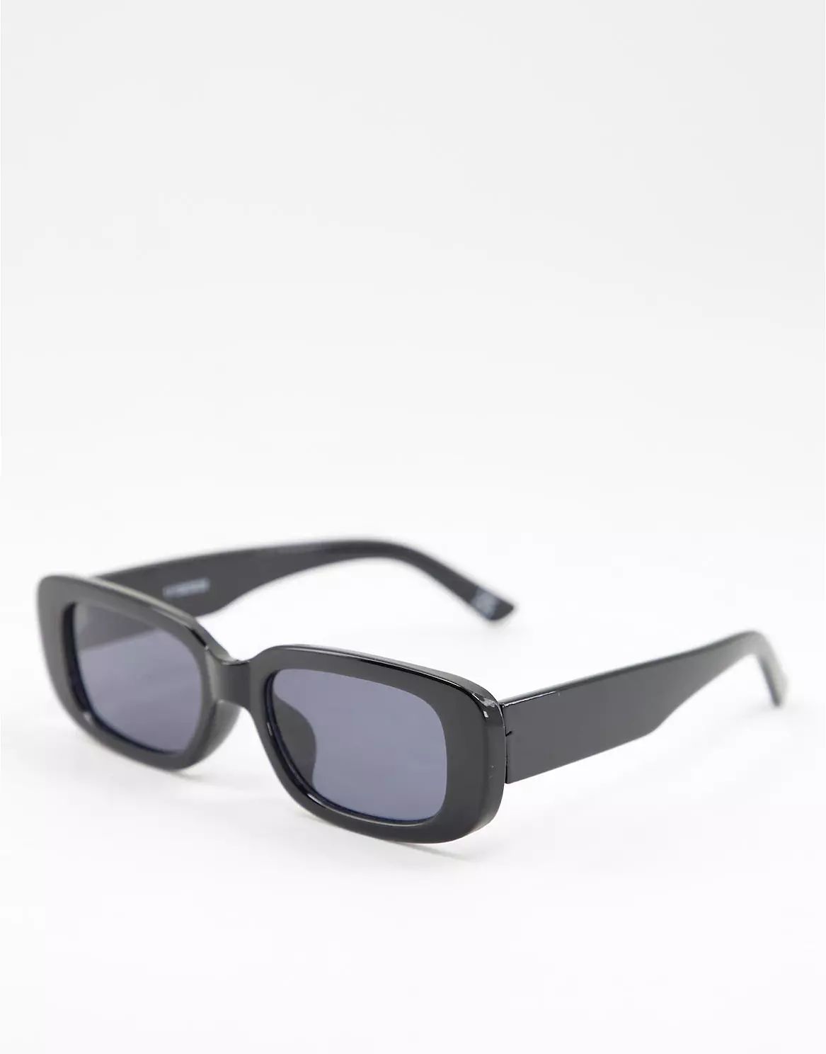 ASOS DESIGN – Mittelgroße, eckige Sonnenbrille in Schwarz | ASOS (Global)
