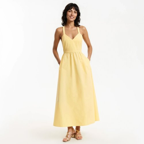 Maxi Dress with V-Neck Straps | La Redoute (UK)