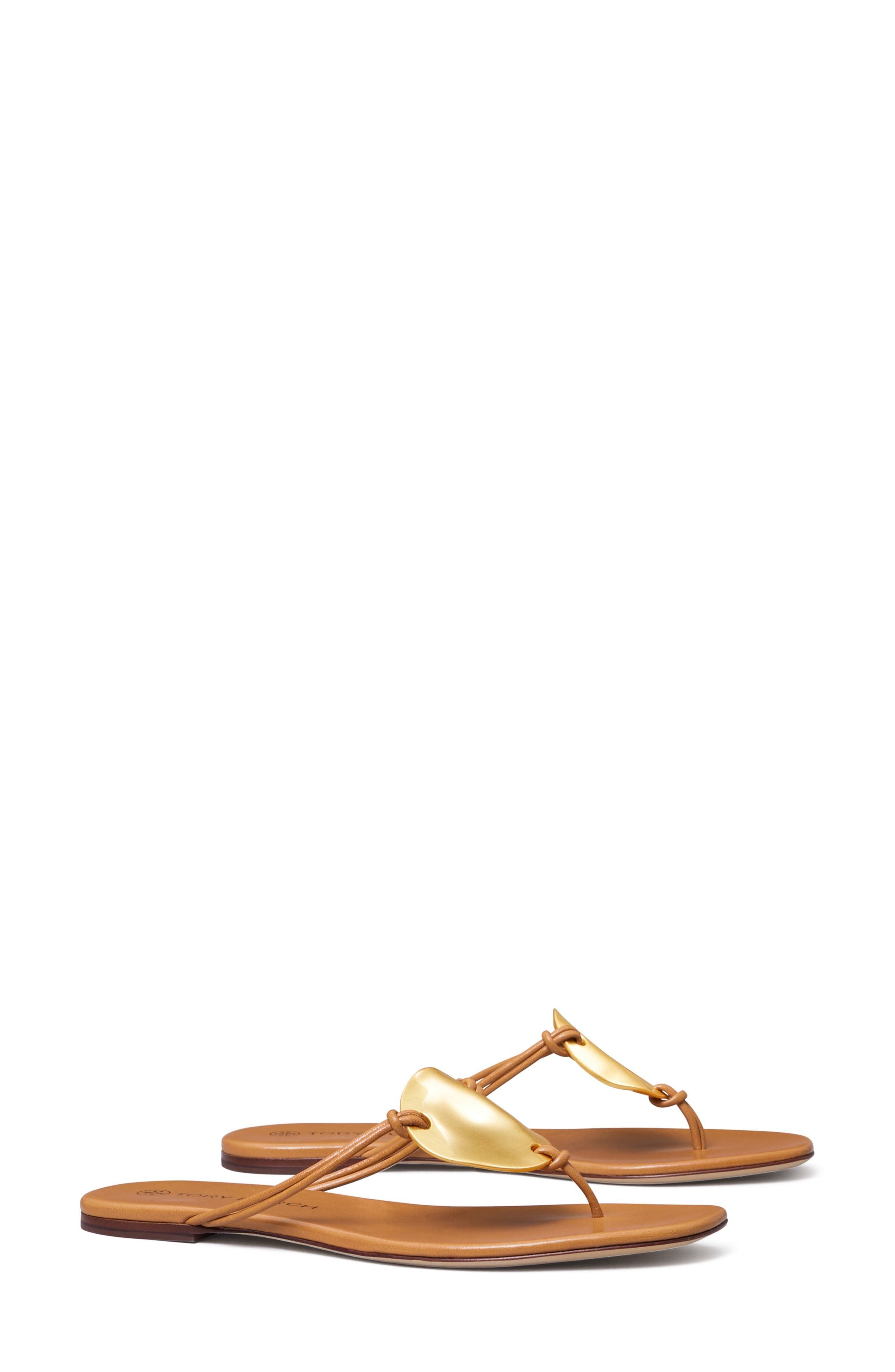 Tory Burch Patos Leather Sandal in Caramel Corn at Nordstrom, Size 8.5 | Nordstrom