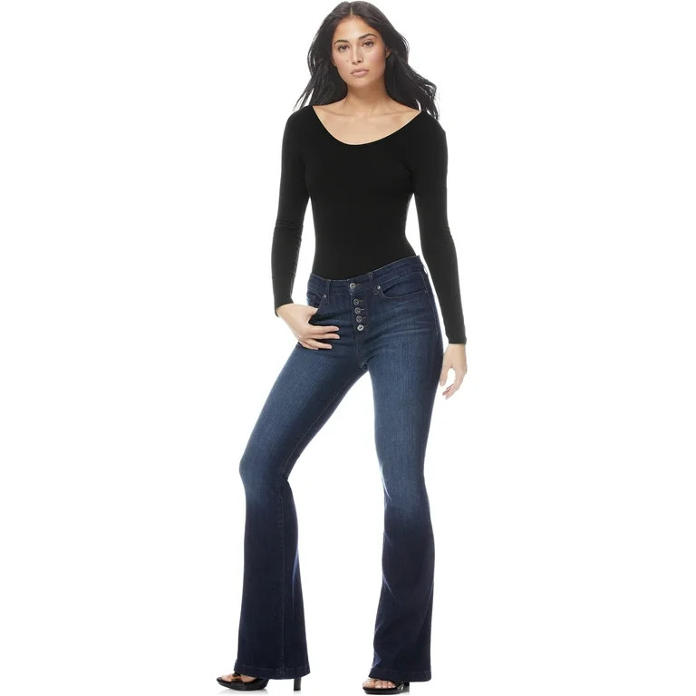 Sofia Jeans by Sofia Vergara Women's Melisa Flare High Waist Stretch Jeans | Walmart (US)