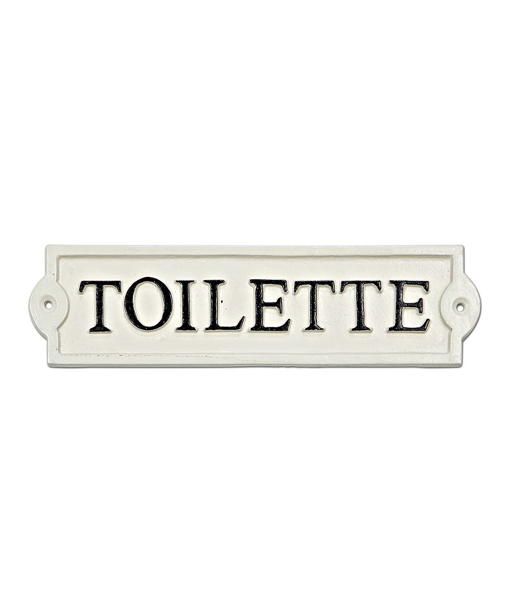 White 'Toilette' Wall Sign | zulily
