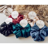 Bridesmaid Satin Scrunchies | Gifts Diamond Tag Hair Bachelorette Party| Proposal Silk | Etsy (US)