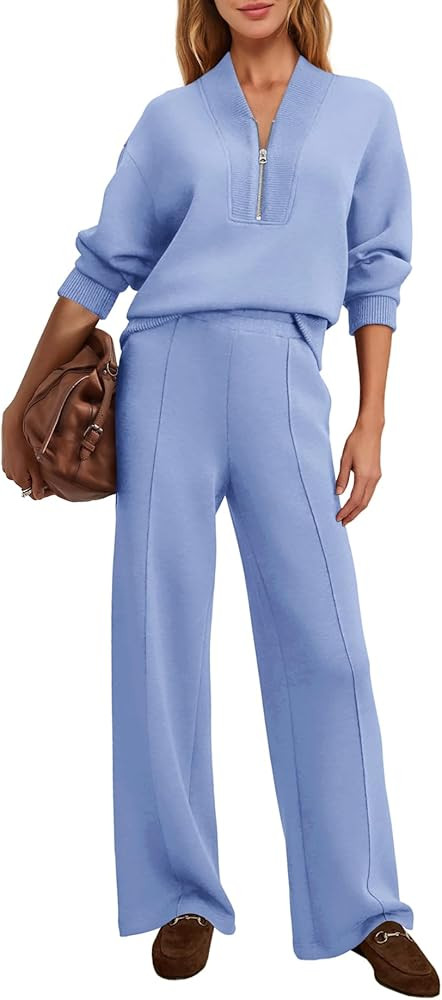 SENSERISE Womens Lounge Sets Sweatsuits 2 Piece Outfit Fall Matching Sweat Sets Airport Travel Ou... | Amazon (US)