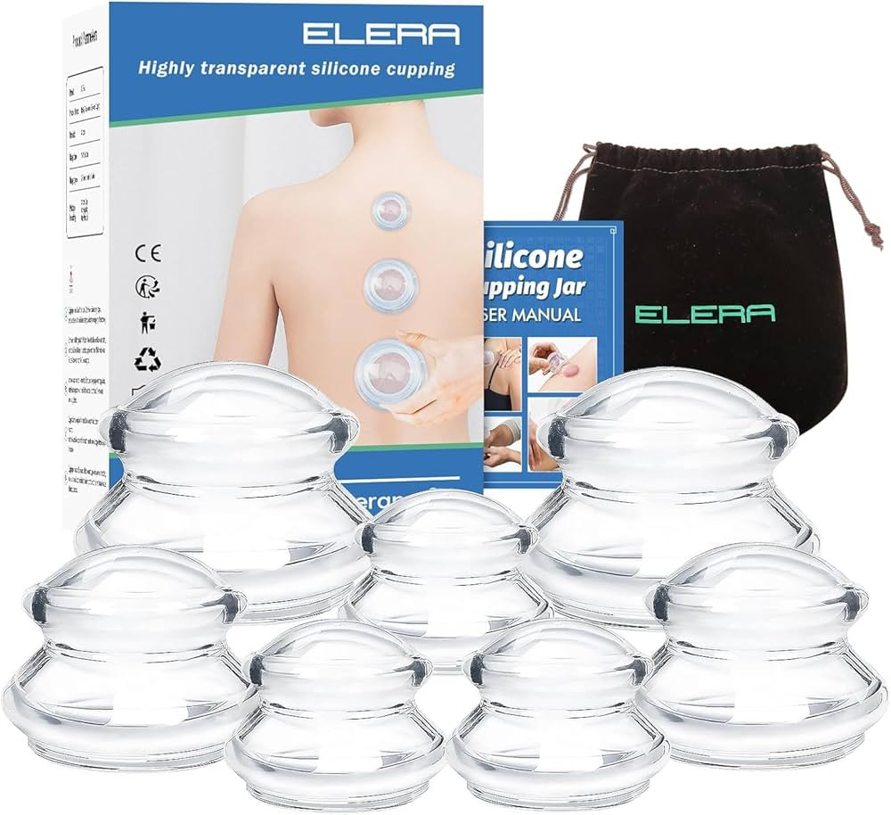 ELERA Silicone Cupping Therapy Set, Professionally Chinese Massage Cups for Cupping Therapy and C... | Amazon (US)