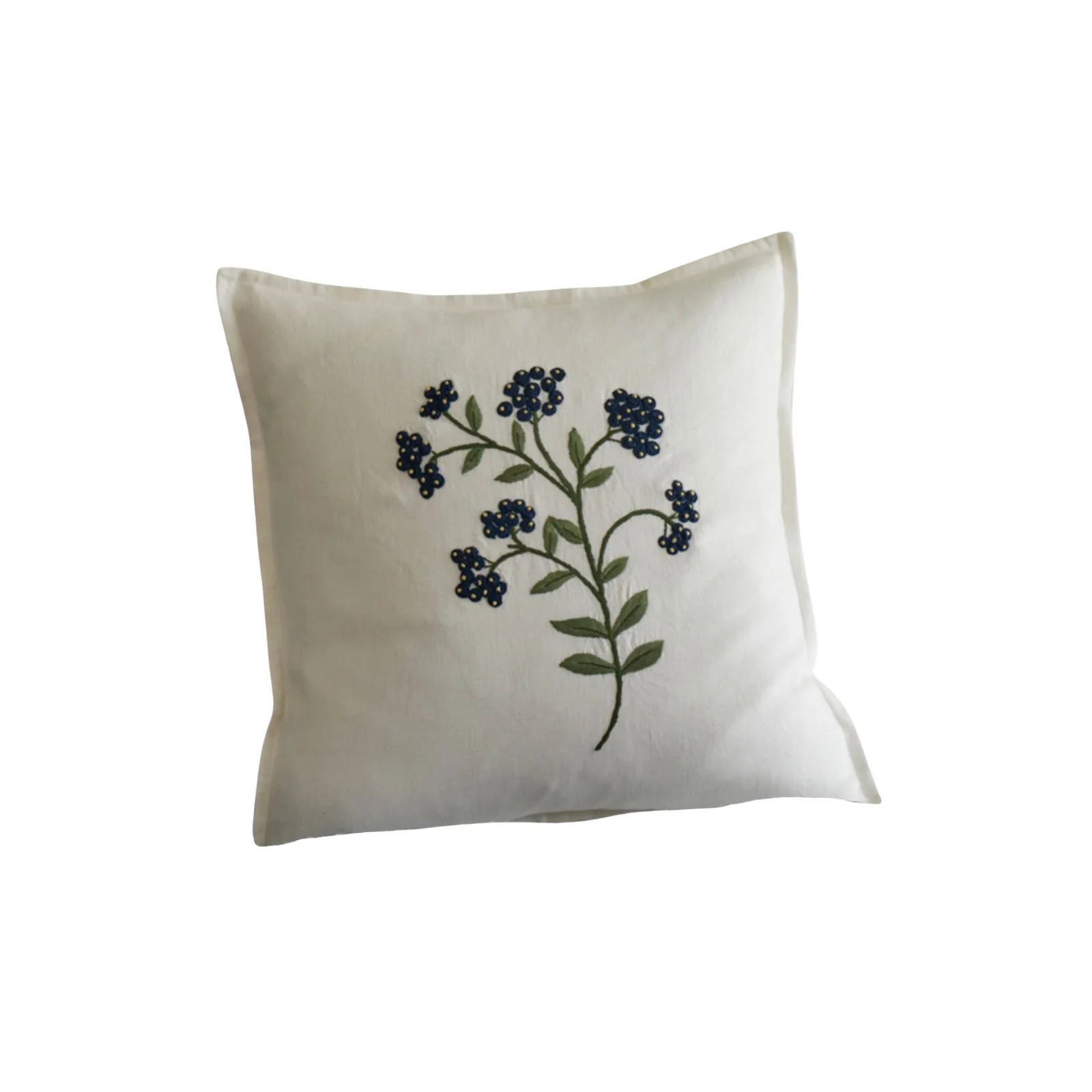 Embroidered Botanical Berry Pillow | Brooke & Lou | Brooke and Lou