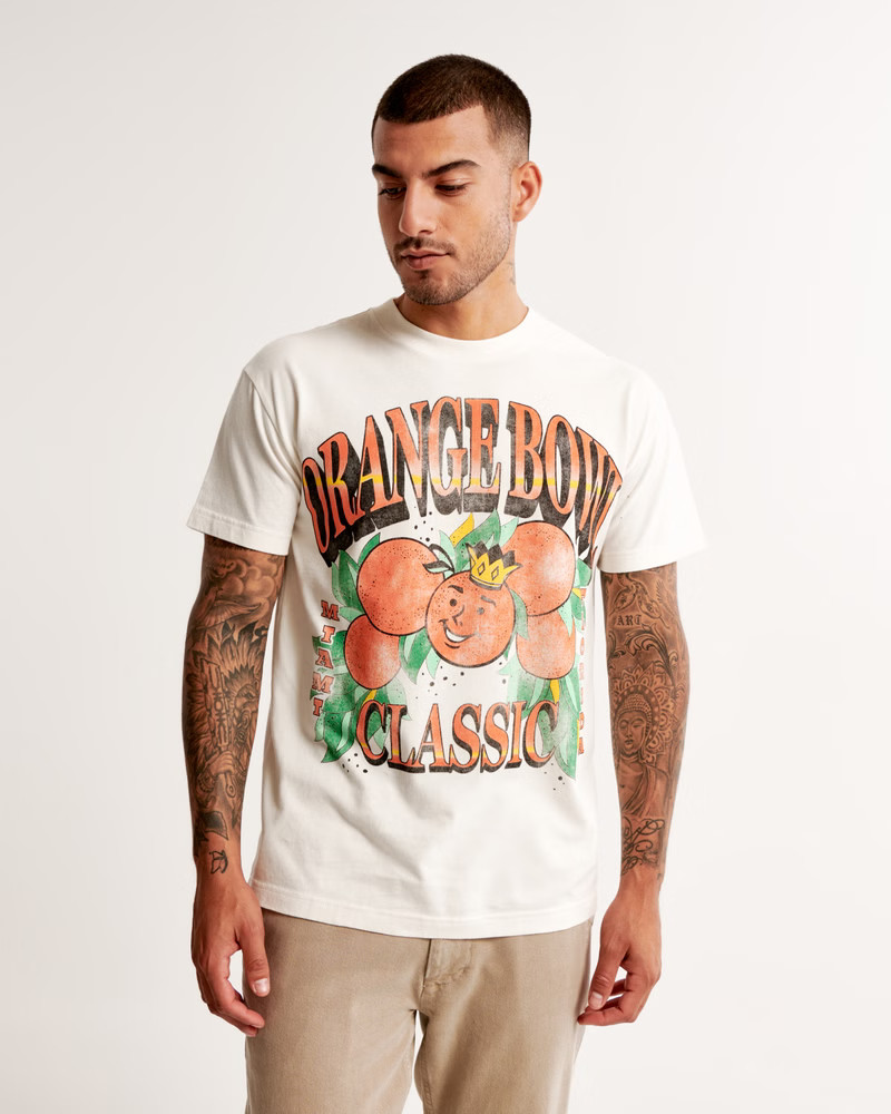 Men's Vintage Orange Bowl Graphic Tee | Men's Clearance | Abercrombie.com | Abercrombie & Fitch (US)