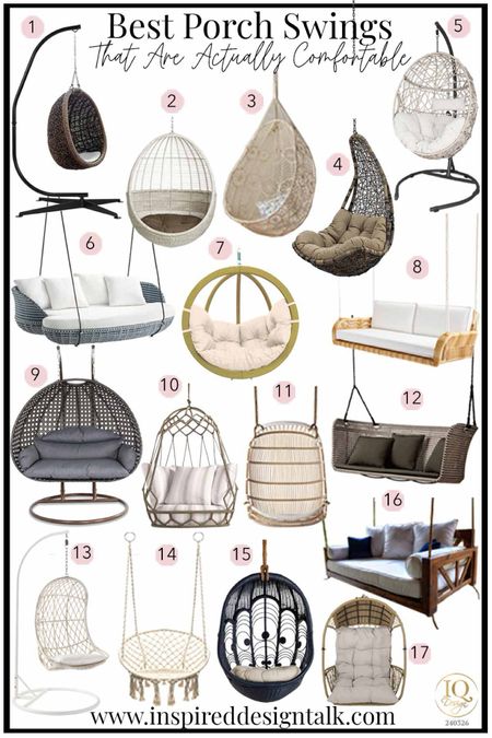 Porch swing ideas to update your front porch, backyard or sunroom. Perfect for a bedroom too! Rattan furniture, home decor 

#LTKhome #LTKSeasonal #LTKstyletip