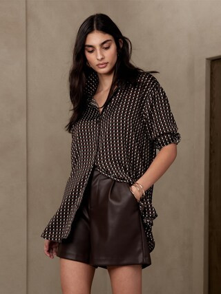 Silky Oversized Shirt | Banana Republic Factory