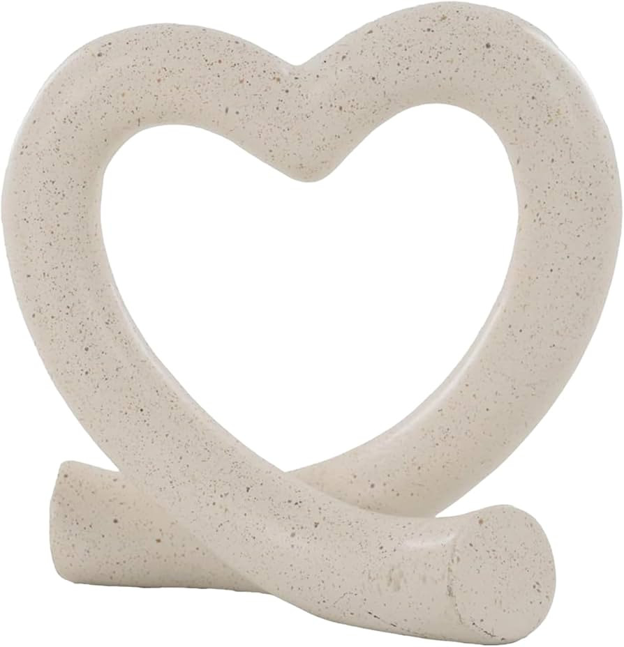 Heart Sculpture Home Decor - Love Line Modern Aesthetic Statue - Unique Ornaments Decorations for... | Amazon (US)