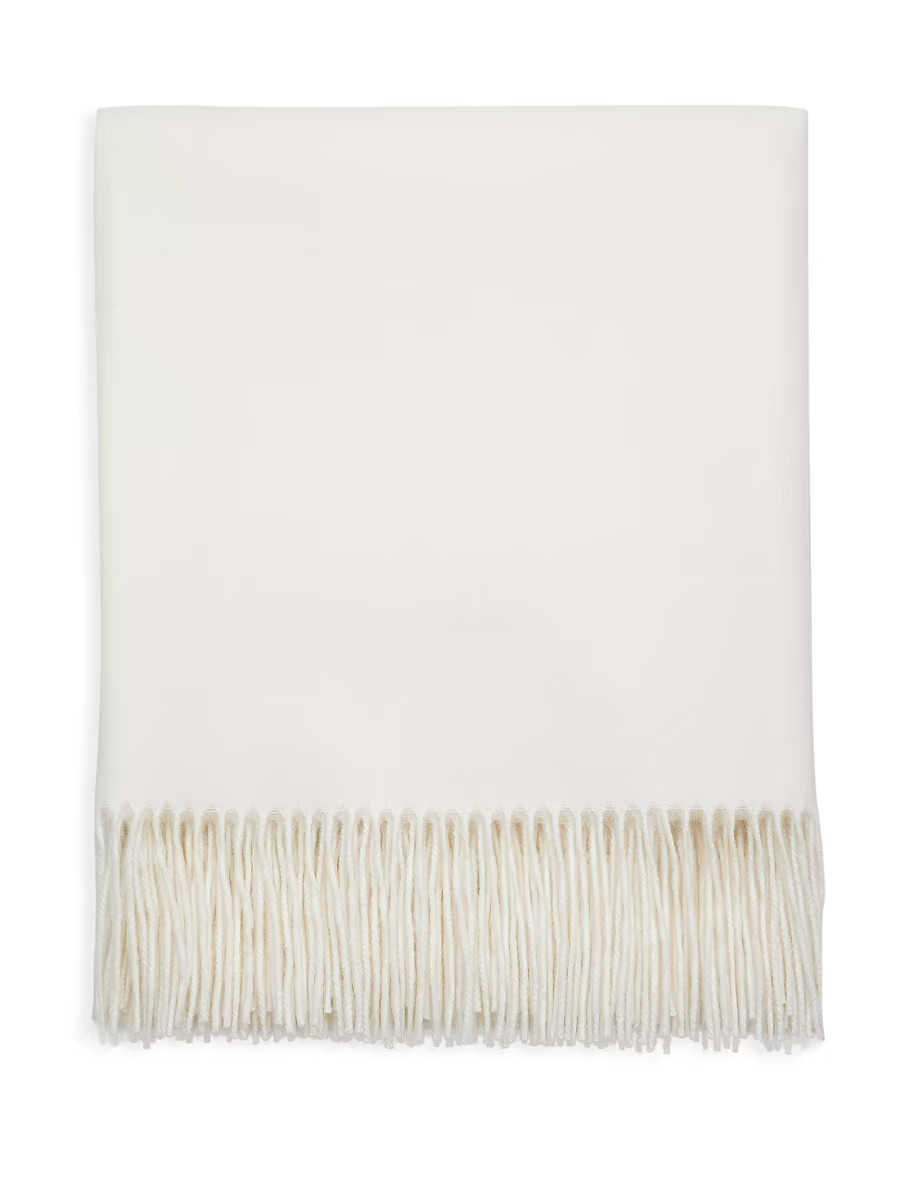 Trentino Cashmere Throw - Ivory | Saks Fifth Avenue