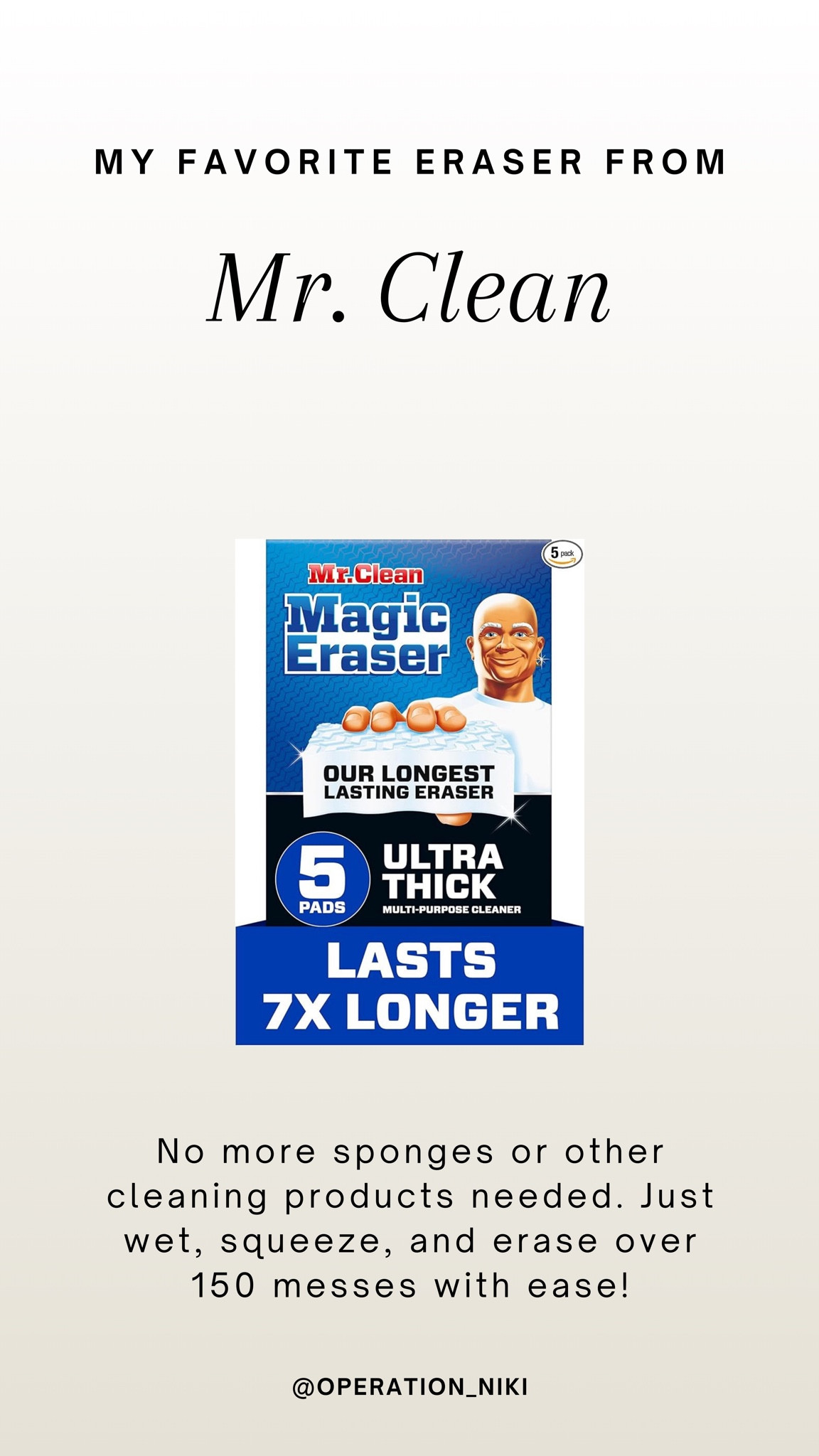 No more sponges or other cleaning products needed. Just wet, squeeze, and erase over 150 messes with ease!🧽✨ #MrCleanPartner

Follow for more @OPERATION_NIKI on IG, TikTok, & Facebook

spring cleaning, kitchen cleaning, cleaning products, mr clean, antibacterial, cleaning tips, clean home, deep clean, cleaning hacks, sahm, clean with me, home organization

#clean #CleanTok #cleanhome #organizedhome #deepclean #cleaningtips #asmr

#LTKHome #LTKFindsUnder50 #LTKBacktoSchool