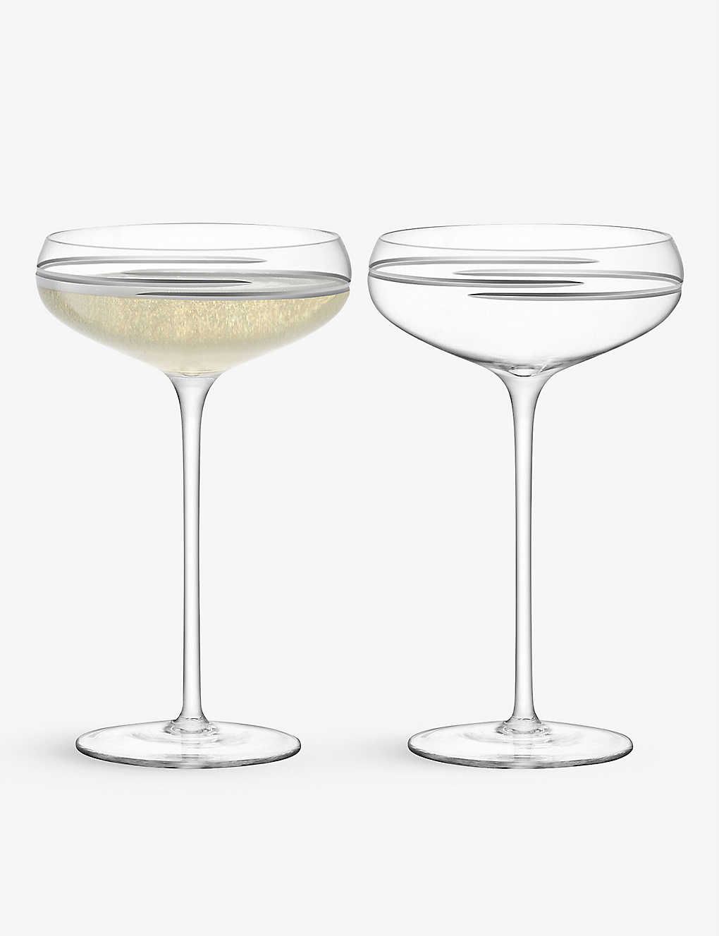 Verso glass champagne saucers set of two | Selfridges
