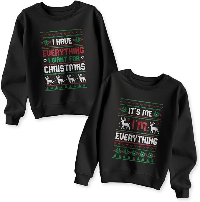 Ugly Christmas Sweater Couple, Funny Ugly Matching Christmas Sweater, I Have Everything I Want Co... | Amazon (US)