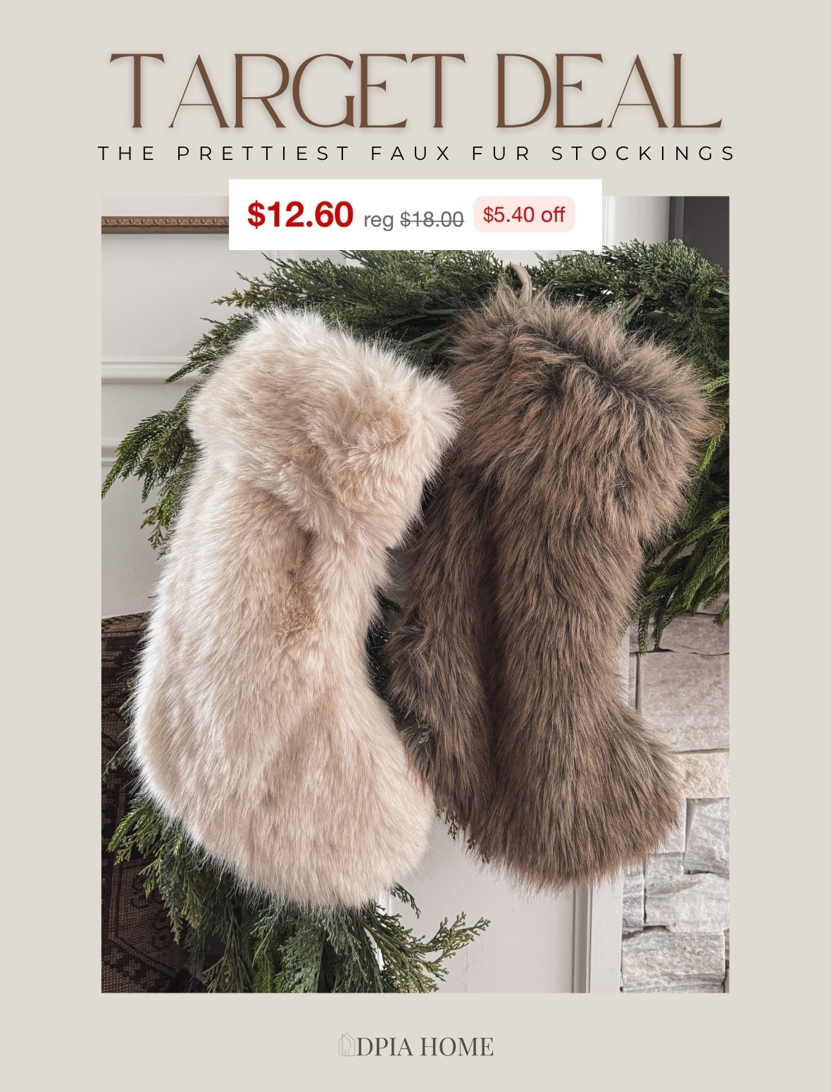 These faux fur stocking are just beautiful and currently under $13 a piece at Target! ✨Hurry, these won’t last at this price.✨

holiday | Christmas decor | mantel decor | affordable home finds | budget-friendly 

#LTKHoliday #LTKFindsUnder50 #LTKHome