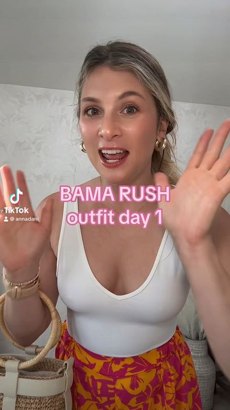 Bama rush TikTok outfit of the day date night outfit summer pants elastic waist discount code for petal and pup ANNAD20 

Abercrombie bodysuit white 
Kendra scoot hoop earrings thick Huggies 
Dolce vita platform heels 


#LTKU #LTKFind #LTKstyletip