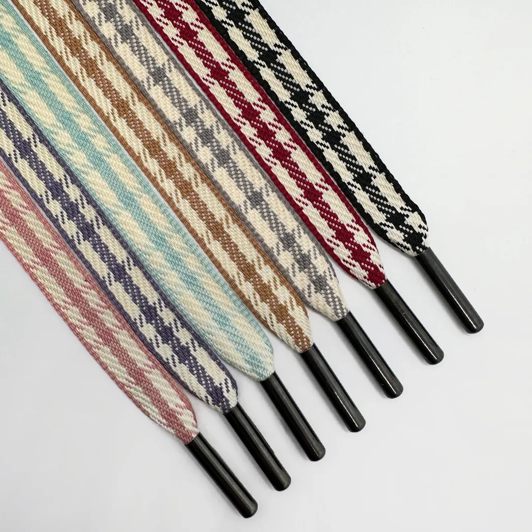 10mm Plaid Shoelaces With Metal Ends | Etsy (Global)