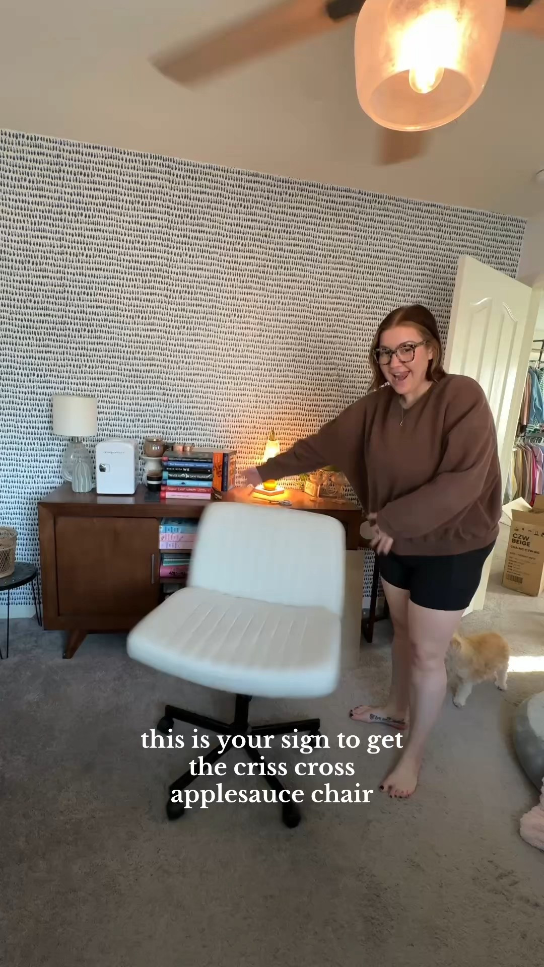 Cross cross chair with wheels! 

#LTKStyleTip #LTKHome #LTKSaleAlert