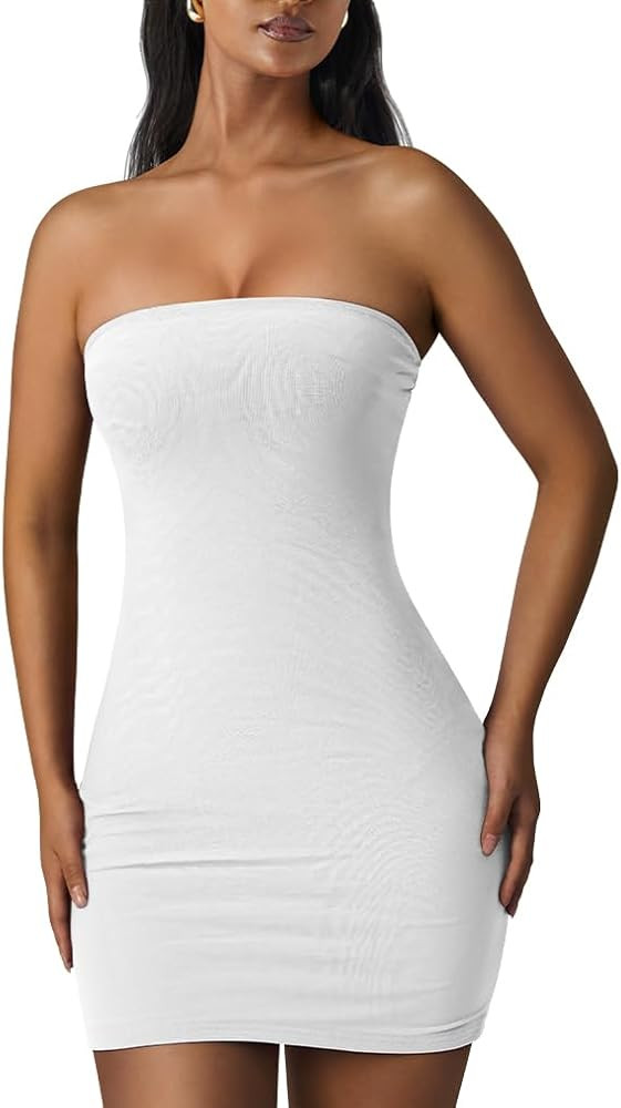 XXTAXN Women's Sexy Tube Sleeveless Bodycon Cocktail Party Mini Dress | Amazon (US)
