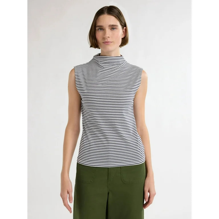 Free Assembly Women’s and Women's Plus Sleeveless Mock Neck Top, Sizes XS-4X | Walmart (US)