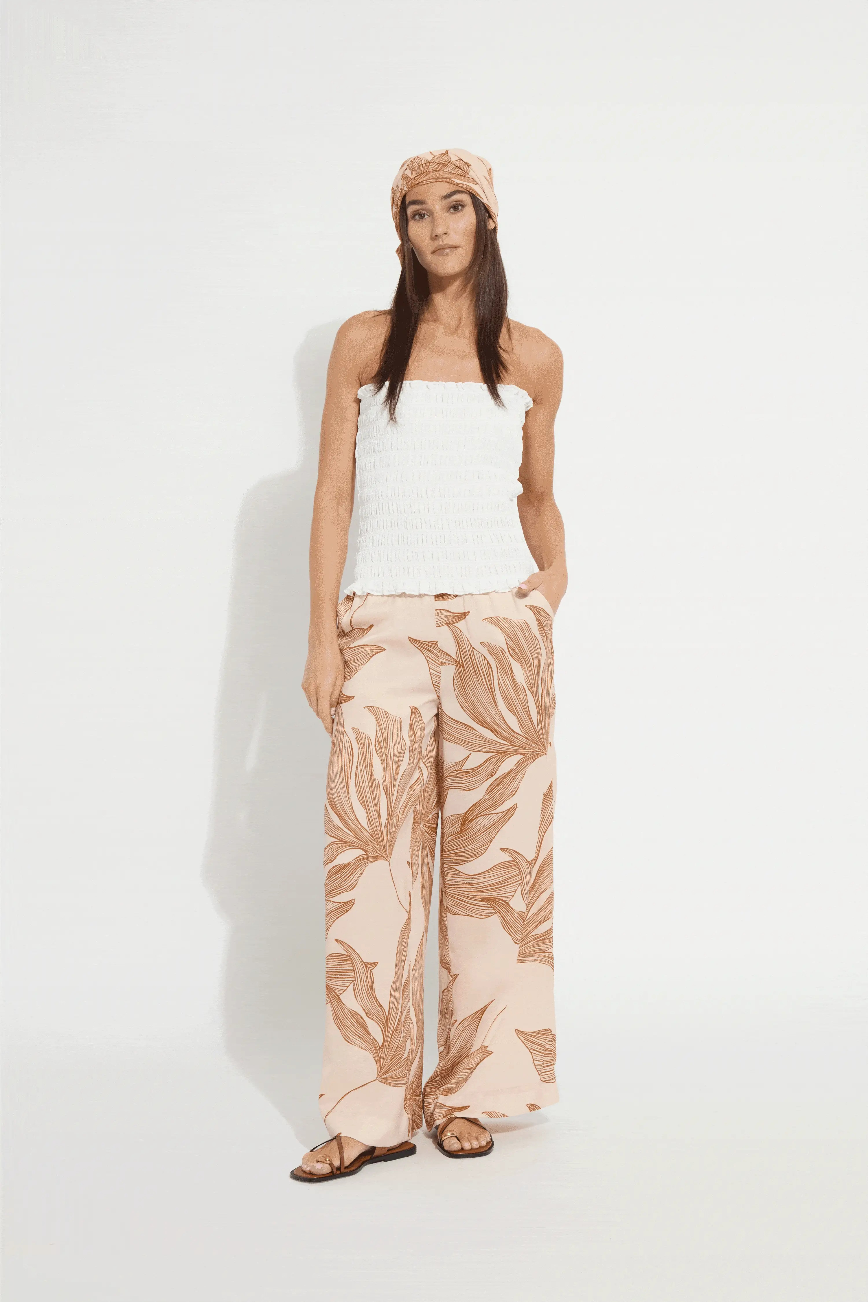 Nilza Pajama Wide Leg Pant (30.5" Inseam) | Lysse NY