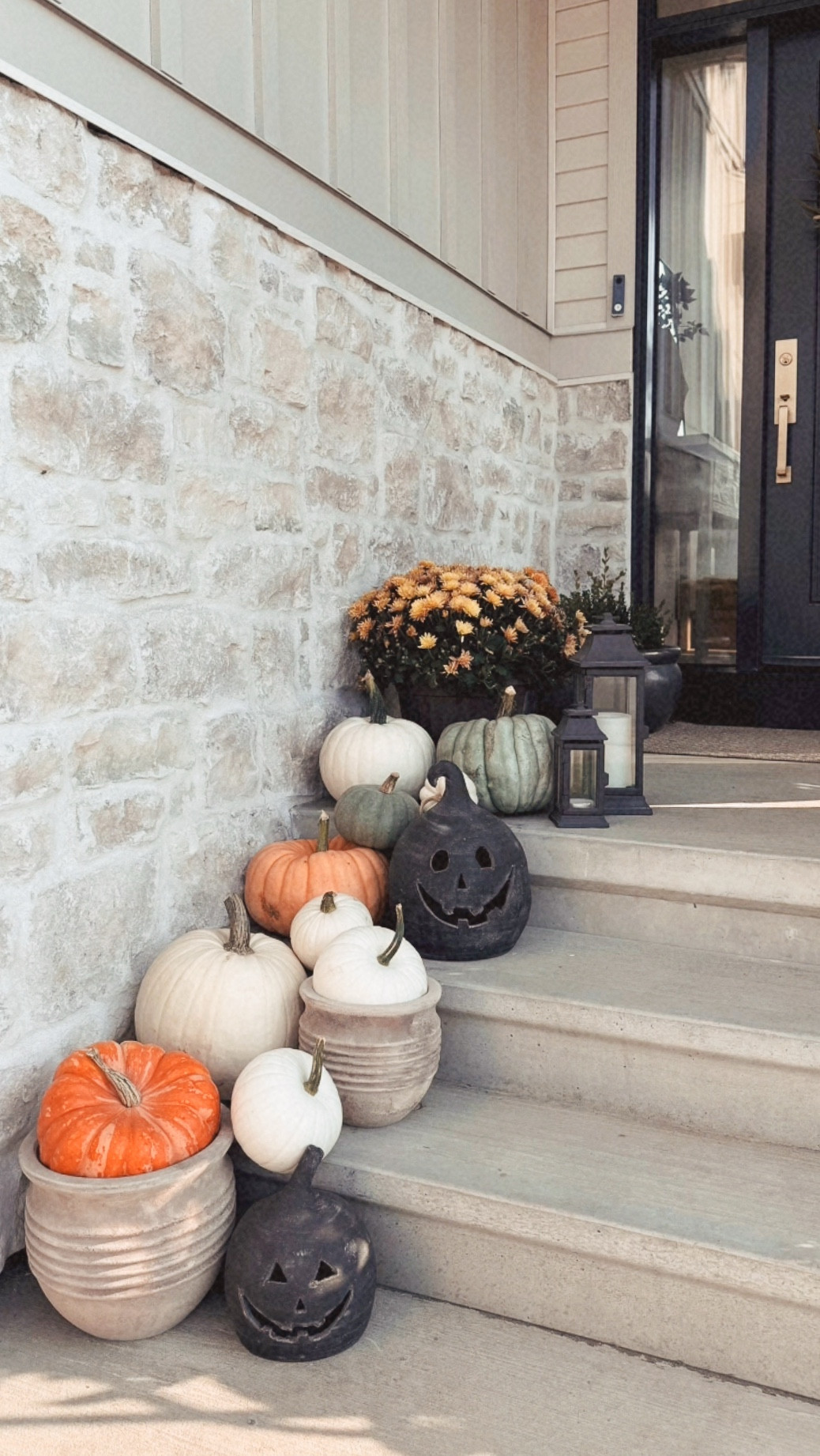 Bring autumn vibes to your front porch with these stunning @wayfair styling pieces. The clay jack-o’-lanterns nod to Halloween while still keeping things aesthetic, especially paired with the earthenware planters that are perfect for greenery or stacked pumpkins. Black lanterns add a moody touch, while the autumn grass and berry wreath is the perfect finishing detail. Layer in a neutral rug to anchor the space and, of course, plenty of pumpkins to tie it all together! 

#Wayfair #wayfairpartner #Ad

#LTKSaleAlert #LTKSeasonal #LTKHome