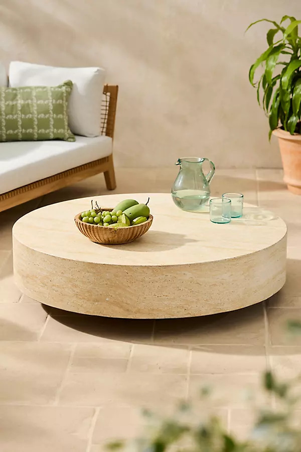Travertine Finish Coffee Table | Anthropologie (US)