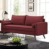 LifeStyle Solutions Calgary Sofa, Burgundy | Amazon (US)