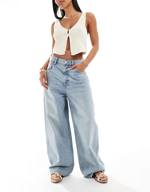 Cotton On  super baggy boyfriend jean in olsen blue | ASOS (Global)