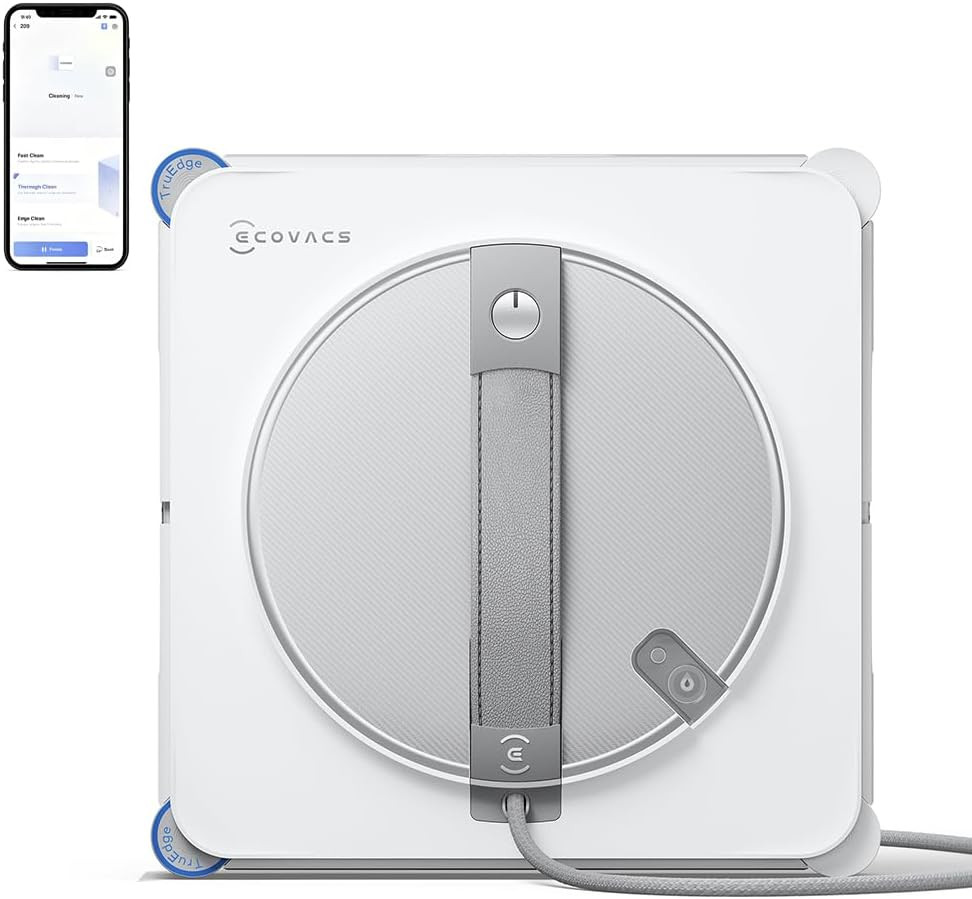 ECOVACS WINBOT W2 PRO Window Cleaning Robot, 3 Nozzles Water Sprayer, 10-Level Protection System, Win-SLAM 4.0 Path Planning, Steady-Climbing System, Edge Detection, App Control | Amazon (US)