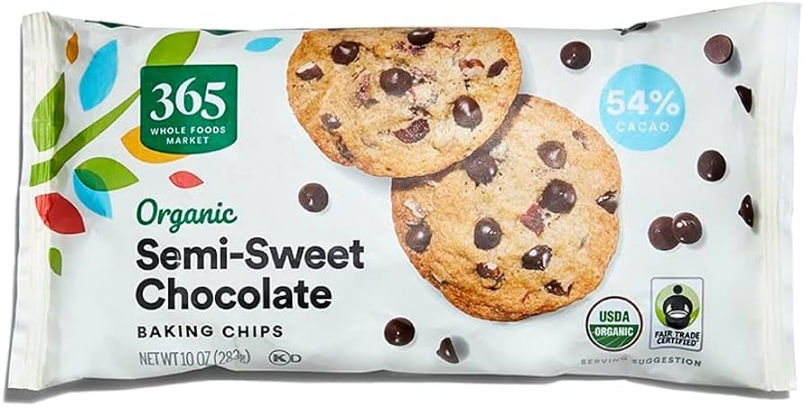365 by Whole Foods Market, Organic Semi Sweet Chocolate Chips, 10 Ounce | Amazon (US)