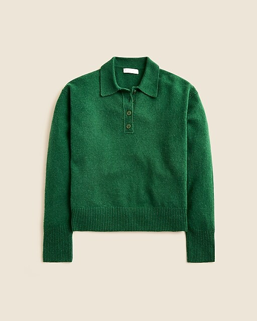 Long-sleeve sweater-polo in Supersoft yarn | J. Crew US