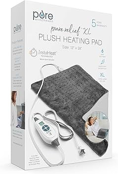Pure Enrichment PureRelief XL Heating Pad - 12" x 24" Electric Heating Pad for Back Pain & Cramps... | Amazon (US)