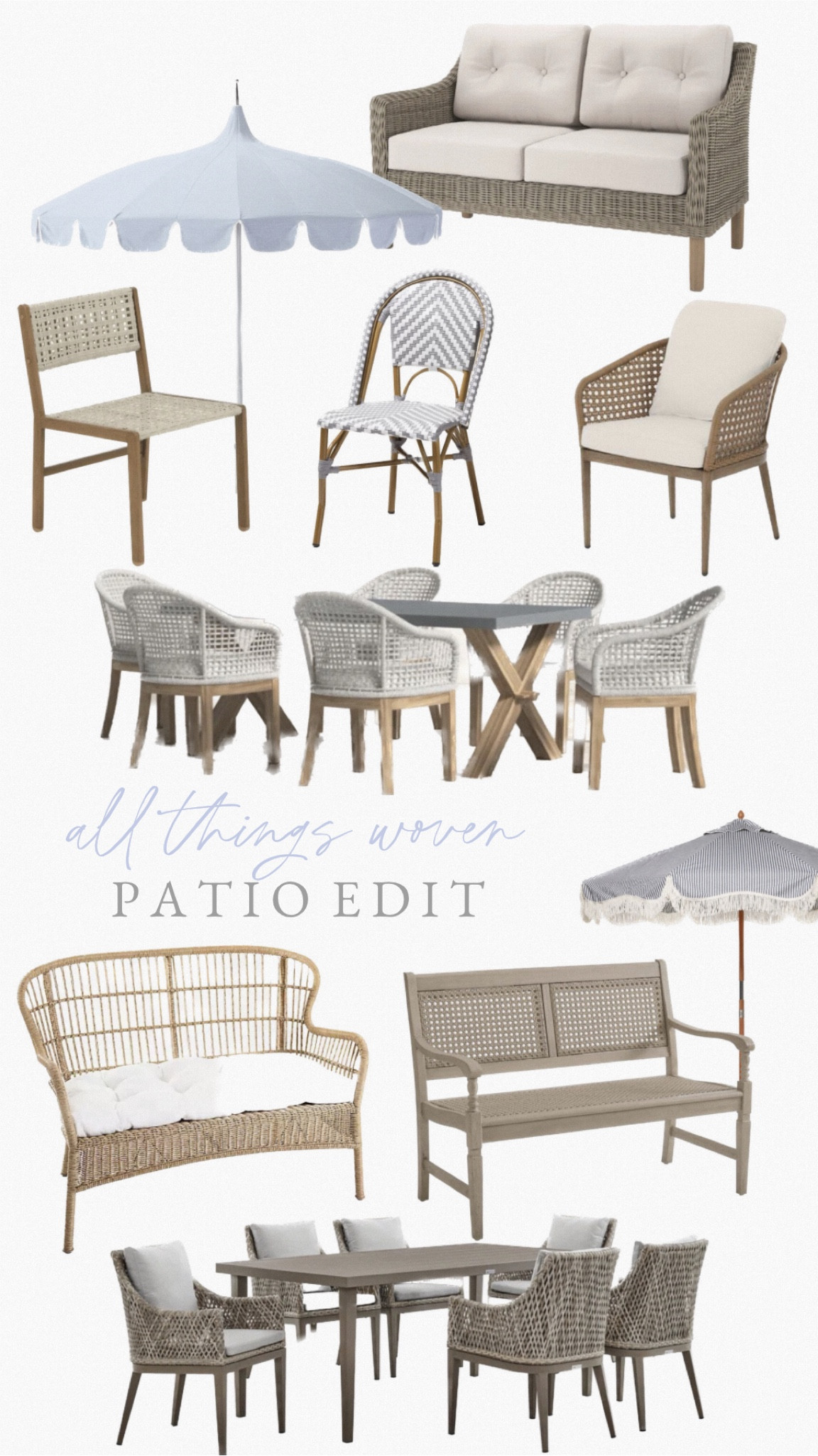 Pulling together my favorite woven outdoor pieces for the season 

#LTKhome #LTKFind #LTKSeasonal