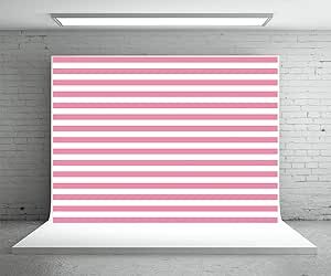 7x5ft Pink and White Stripes Soft Fabric Photography Backdrops Children Baby Show Photo Backgroun... | Amazon (US)
