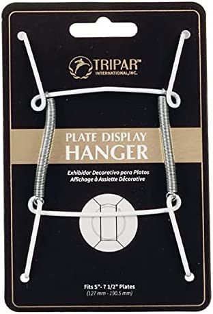 TRIPAR 5-7.5-Inch White Vinyl Plate Wire Wall Plate Hanger | Amazon (US)