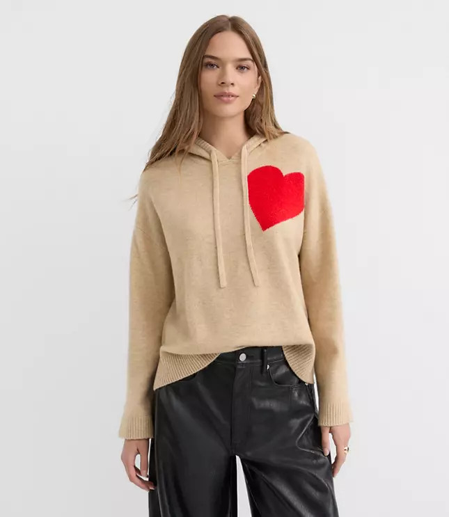 Heart Hoodie Sweater | LOFT