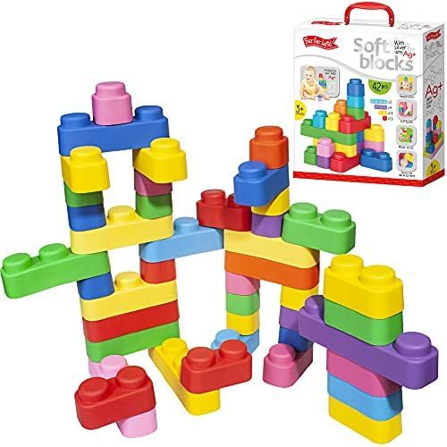 Creative Soft Building Blocks for Toddlers - Multi-Colored Soft Baby Blocks Set 42Pcs - Baby Gift... | Amazon (US)