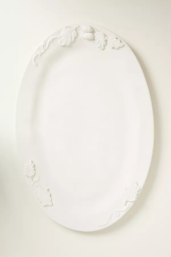 Oak Leaf Stoneware Turkey Platter | Anthropologie (US)