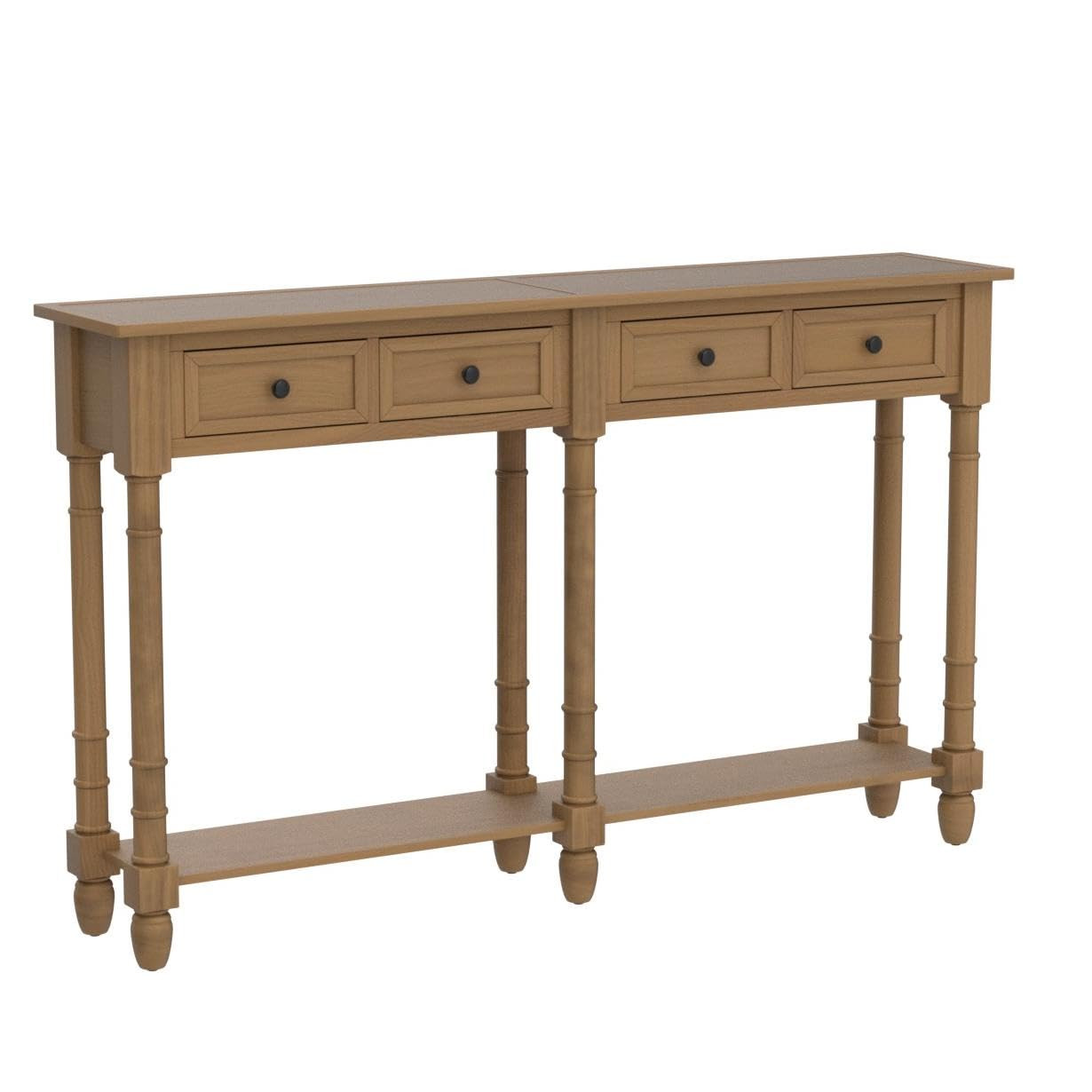 P PURLOVE Wood Console Table with Drawer, 58 Inch Long Sofa Table,Narrow Entryway Table with Bott... | Amazon (US)