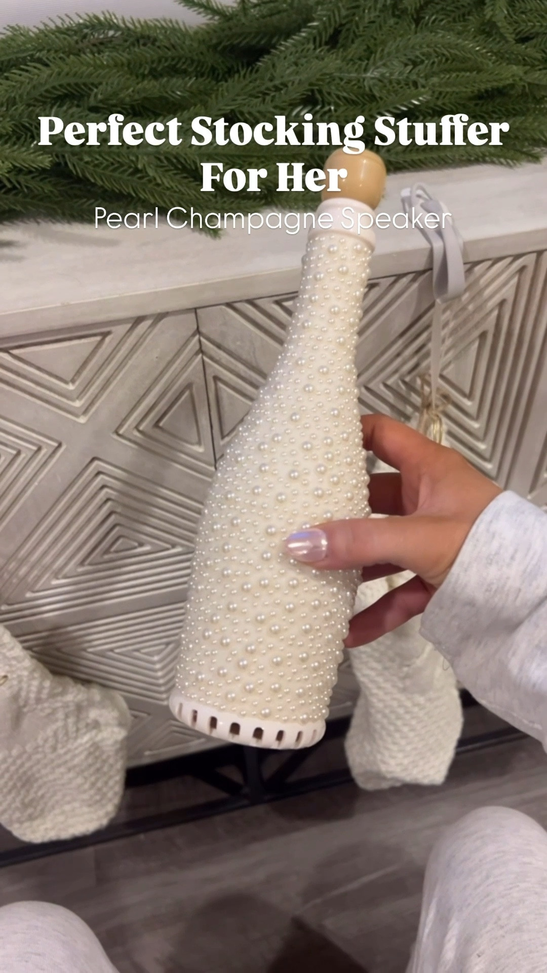 Cute stocking stuffer for a girls bedroom, office / this pearl champagne Bluetooth  speaker / literally put it in my stocking! 

#LTKFindsUnder100 #LTKHoliday #LTKGiftGuide