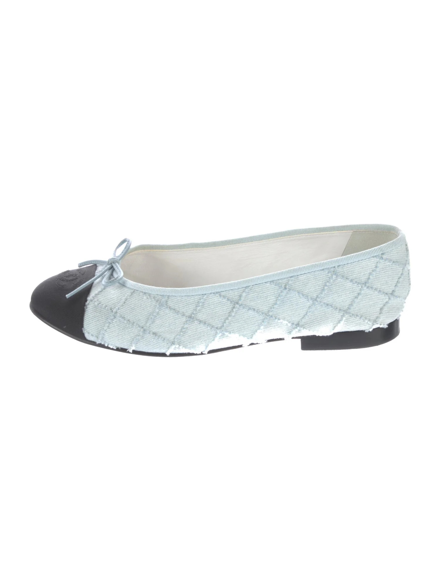 2023 Interlocking CC Logo Ballet Flats | The RealReal