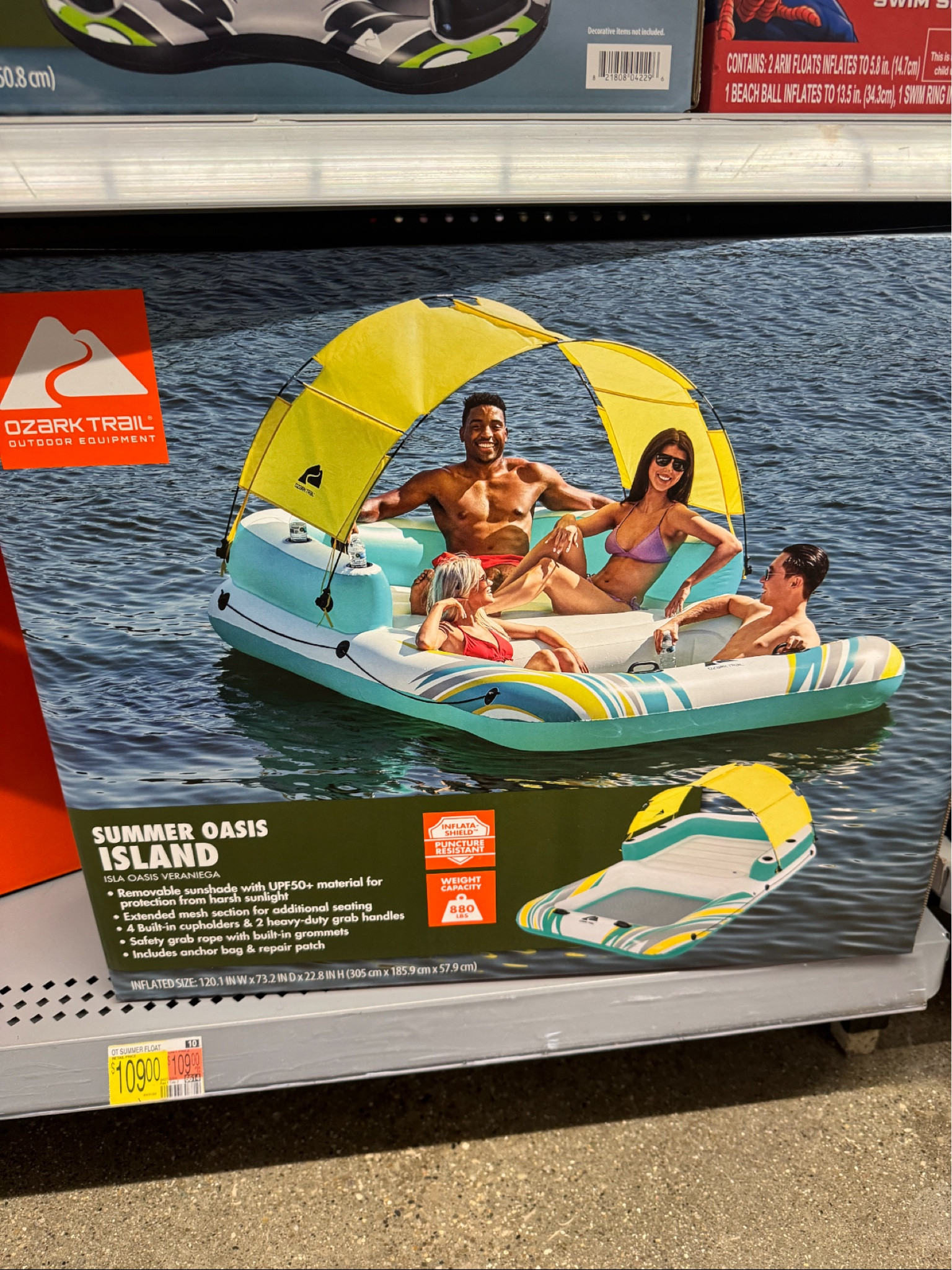Ozark Trail Summer Oasis 4-Person Inflatable Island 10' x 6' x 23", Adult, Unisex / lake float / pool float / summer floats 

#LTKSeasonal #LTKFindsUnder50 #LTKSwim