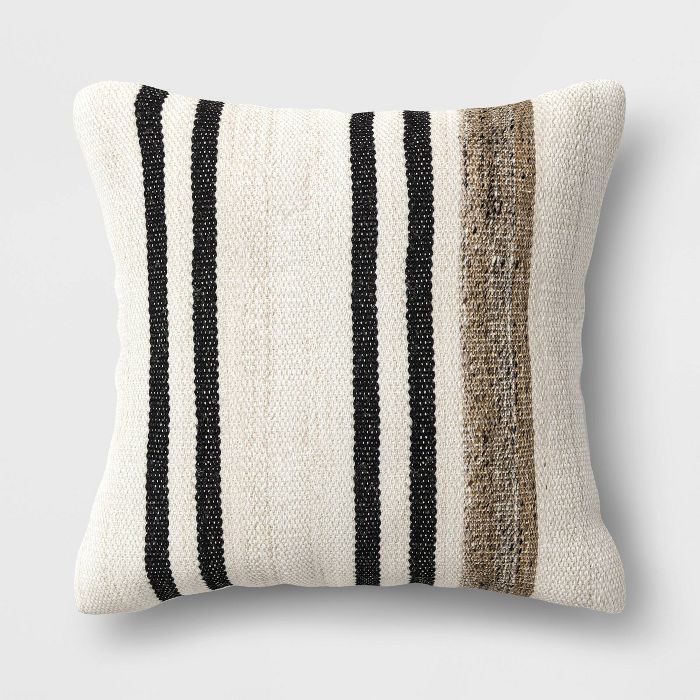 20" Square Outdoor Throw Pillow Marled Stripe - Threshold™ designed with Studio McGee | Target