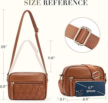 Missnine Small Crossbody Purse Women Quilted Crossbody Bags Soft Leather Shoulder Handbags with A... | Amazon (US)