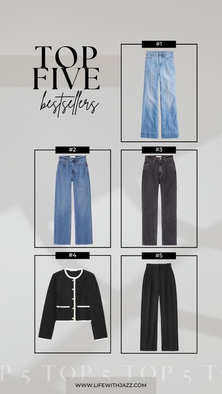 This week top 5 best sellers: 

1. J.Crew denim trousers in Schambray wash - I’m 5’4” and got the regular length, but the petite length would have been better so that I don’t always have to wear these with heels
2. Abercrombie 90s relaxed jeans - also link to similar ones from Madewell that I recommend, currently 15% off [sale ends2/19] 
3. Abercrombie ankle straight jeans - One of my current favorite jeans to wear with boots, currently 15% off [sale ends 2/19] 
4. Abercrombie sweater jacket - currently 15% off [sale ends 2/19], comes in a few colors, very soft, similar to the J.Crew water jacket
5. Abercrombie Sloane crêpe pants - if you’re under 5’4” or have shorter legs, I recommend getting the petite length, on sale for 15% off [sale ends 2/19] 

Jeans / workwear / business casual / Sweater jacket / tailored pants / trousers / Abercrombie / J.Crew / sale / under $100

#LTKfindsunder100 #LTKworkwear #LTKsalealert