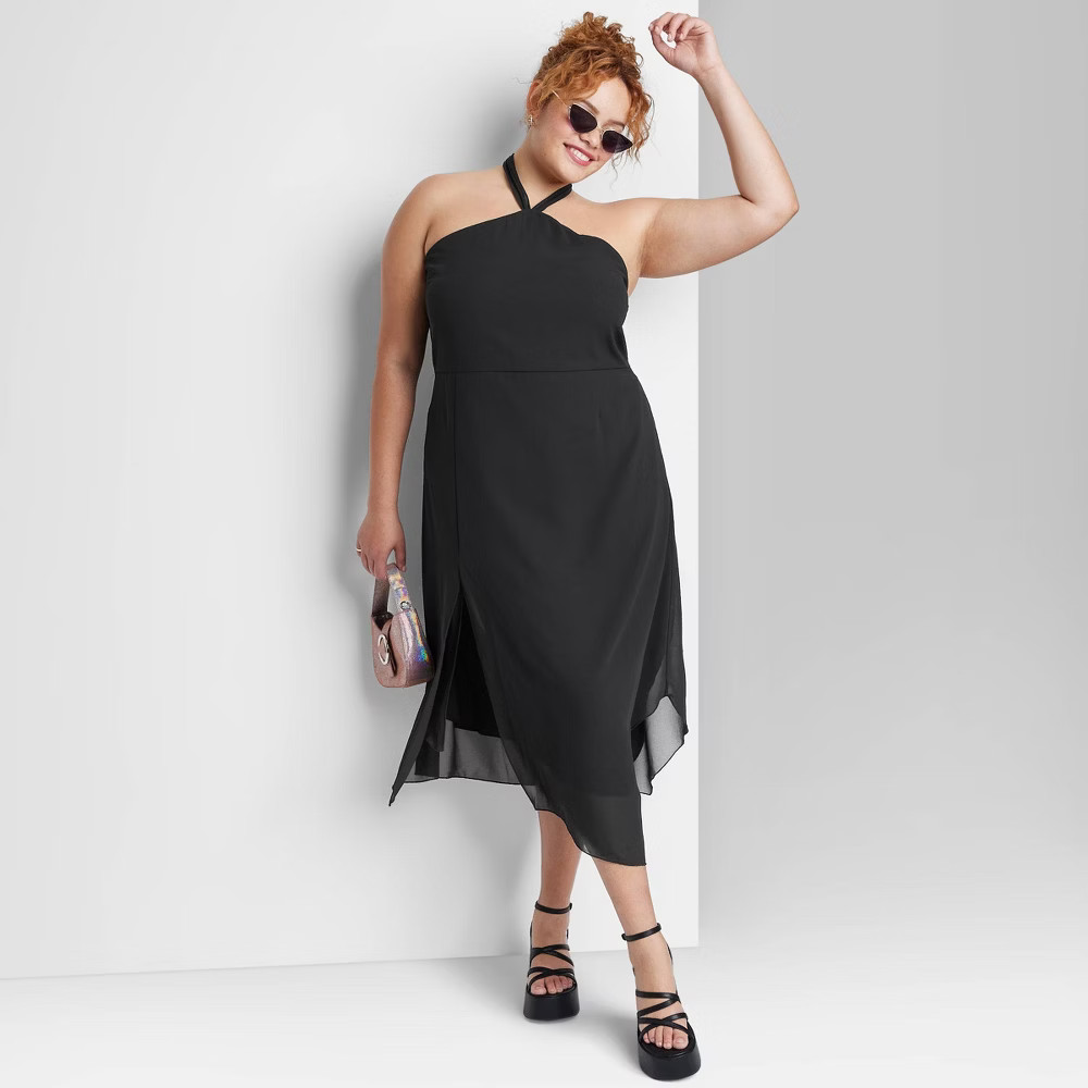 Women's Chiffon Dress - Wild Fable™ Black XXL | Target