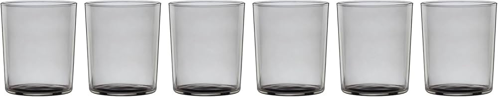 Oneida Stackables - Juego de 6 vasos altos ahumados, 6 unidades, gris pardo/gris | Amazon (US)