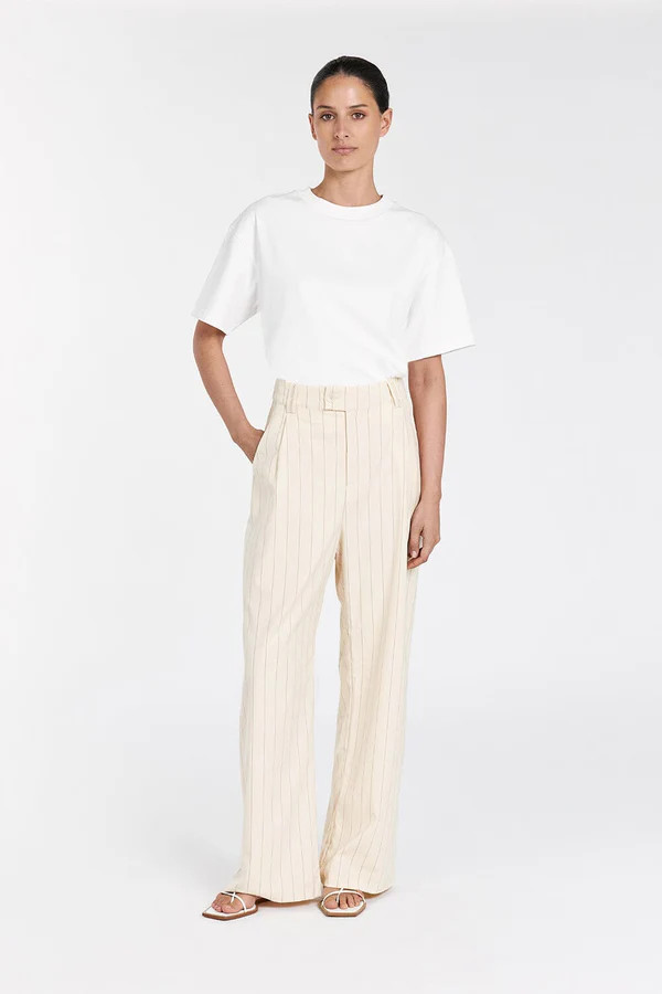 SANDER CREAM STRIPE PANT | DISSH
