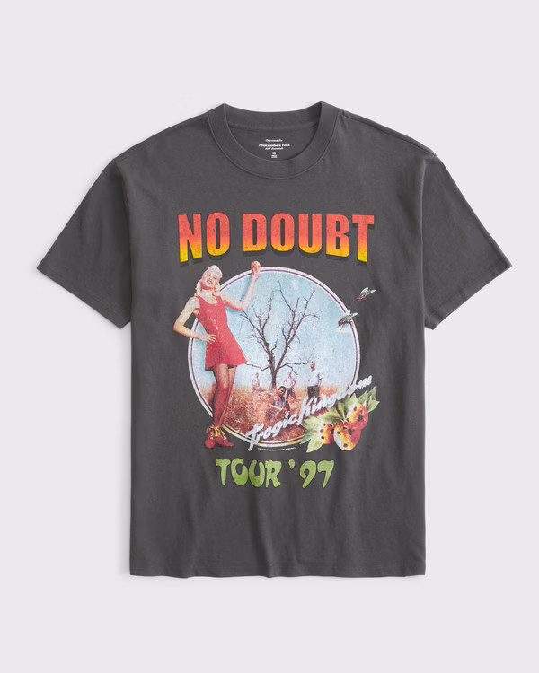 Women's Oversized No Doubt Graphic Tee | Women's Tops | Abercrombie.com | Abercrombie & Fitch (US)